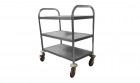  - ESD transport trolley with three shelves, wheels with brakes